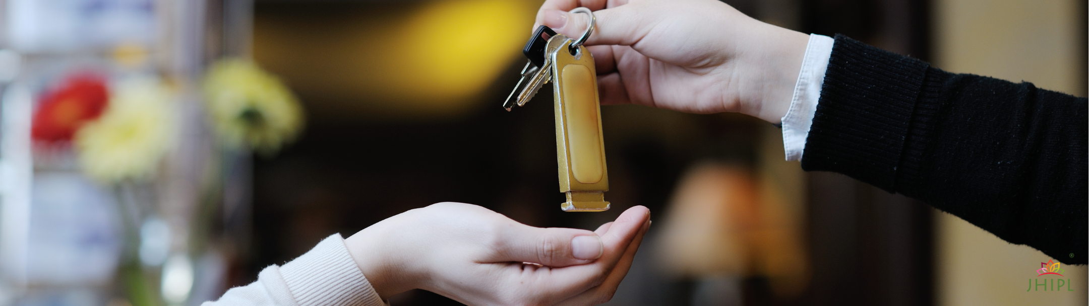 Room keys at reception